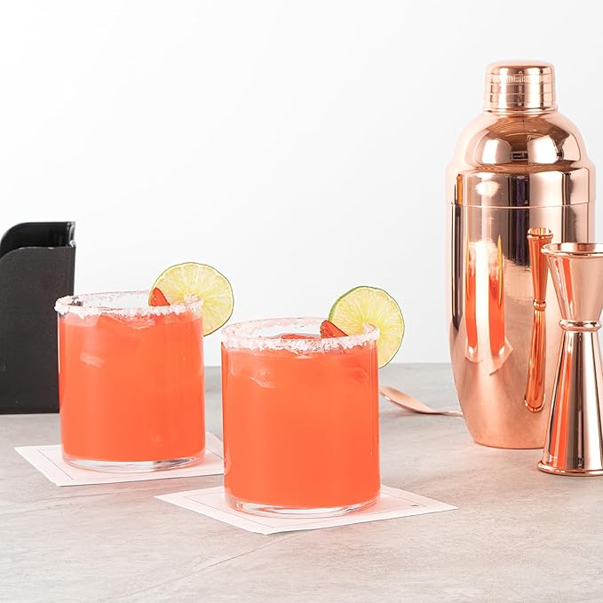 Restaurantware-Vetri 10 Ounce Old Fashioned Glasses, 6 Dishwashable Whiskey Glasses - No-Lead, Durable, Clear Glass Tumblers For Scotch, For Drinking Liquor, Cocktail, Bourbon, Cognac, And More