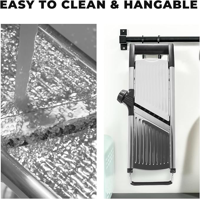 ZHANG XIAO QUAN SINCE 1628 Mandoline Food Slicer for kitchen, Adjustable Stainless Steel Mandoline Vegetable slicer Julienne, Onion Potato Chip French Fry vegetable slicer