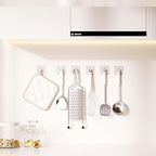 20 Pack Adhesive Wall Hooks, 13 lbs Max Load Picture Hangers Without Nials, Waterproof Oilproof No Damage Hooks for Bathroom Towels, Kitchen, Shower & Home Organization