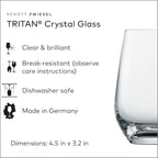 Schott Zwiesel Forté All Purpose Glass 13 Ounce (Set of 6), Drinking Glasses for Water, Dishwasher-Safe Tritan Crystal Glasses, Made in Germany