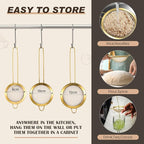 Norme 3 Quart Stainless Steel Gold Colander Gold Fine Mesh Strainer, Stainless Steel Pasta Rice Food Metal Strainer with Handles, Easy Clean and Dishwasher Safe