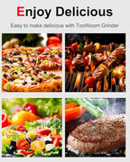 Pepper Grinder Salt Grinder Wooden Pepper Mill Grinder w/Adjustable Coarse, 8 inch Tall Wood Refillable Manual Pepper Grinder Mill Peppermill for Black Peppercorn