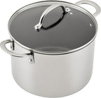 Farberware Millennium Stainless Steel Nonstick Cookware Set, 10-Piece Pot and Pan Set, Stainless Steel