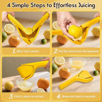 Manual Lemon Squeezer, Easy-to-Use, Very Sturdy, Lemon Juicer Squeezer to Squeeze Lemons, Yellow, HomeyVenture