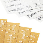 Talented Kitchen 272 Spice Labels Stickers, Clear Spice Jar Labels Preprinted for Seasoning Herbs Kitchen Spice Rack Organization, Water Resistant, Black and White Script