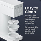 Chefman Caffeinator Single Serve Coffee Maker, Brew Kcups & Grounds, Drip Coffee Machine with Brew Strength Settings, Iced Coffee Function, 48 oz. Removable Water Reservoir