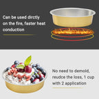 Beasea Disposable Pie Tins 4 Inch, 100 Pack Mini Tart Pans with Lids, 8 Oz Golden Aluminum Pie Pan Tin Tart Pans Round Oven Baking Mini Cake Pan for Pie Tart Quiche
