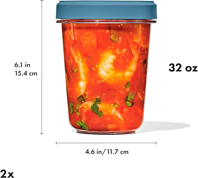 OXO Good Grips Twist & Stack Container – 32 oz – 2 Pack