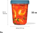 OXO Good Grips Twist & Stack Container – 32 oz – 2 Pack