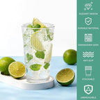 Topsky 20-ounce Plastic Water Tumblers | Set of 4 Transparent Unbreakable Drinking Glasses Clear Acrylic Reusable Juice Wine Cups for Home Picnic Party, Dishwasher Safe, Stackable (Transparent)