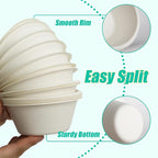 200 Count 8 oz Paper Bowls, Disposable Compostable Bowls, Heavy Duty Biodegradable Sugarcane Bagasse Bowl for Snacks, Fruits, Desserts, White