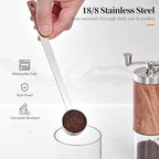 Long Handle Coffee Scoop: 8.3 Inch 18/8 Stainless Steel 1 Tablespoon Metal Measuring Spoon Tbsp Scoop for Coffee Beans, Grounds Coffee, Coffee Powder, Tea, Tall Jars (1Tbsp/15ml)