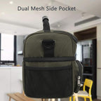 FlowFly Double Layer Cooler Insulated Lunch Bag Adult Lunch Box Large Tote Bag for Men, Women, With Adjustable Strap,Front Pocket and Dual Large Mesh Side Pockets