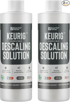 Essential Values Descaling Solution Compatible with Keurig - Coffee Descaler - Coffee Maker Cleaner - Kettle, Espresso Machine Cleaning - 12 Month Supply 2-Pack