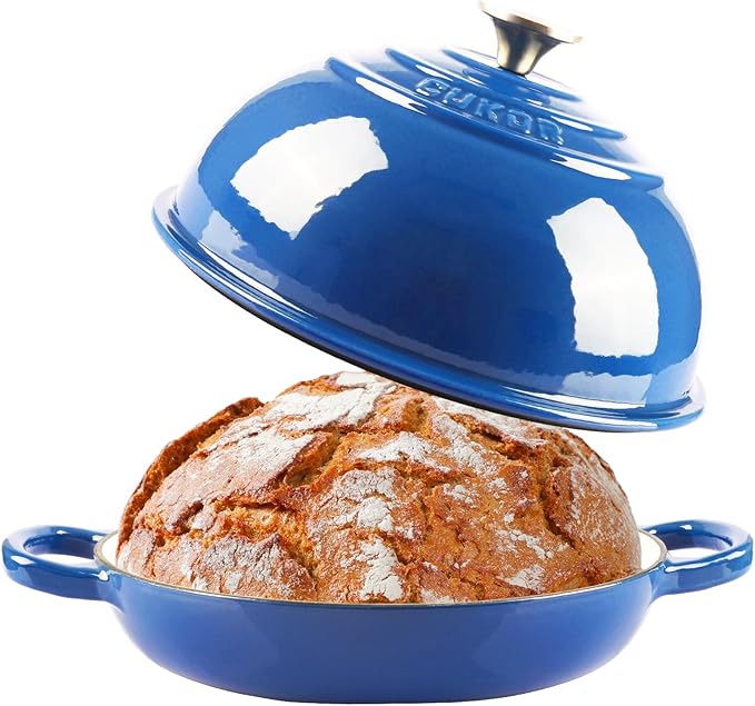 ﻿CUKOR 7QT Dutch Oven Pot With Lid, Enameled Cast Iron Dutch Oven For Bread Baking, Non-Stick Bread Pot for Oven/Stovetop (Roast, Braising, Stewing, Soups)