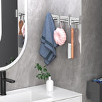 Wall Mounted Coat Rack-3 Hooks, Heavy Duty Stainless Steel Hook Rail for Towel Coat Hat Purse Bag Jacket, Towel Hooks for Entryway Bathroom Kitchen (Silvery 3 Hooks - 1 Pack)