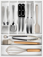 Kitchen Silverware Drawer Organizer and Storage Deep Cookware Utensil Cutlery Rack Office Drawer Organizer Tray Amazon Basics Kitchen Home Gadgets Rv Storage Solutions Wedding Registry Must Haves 2025