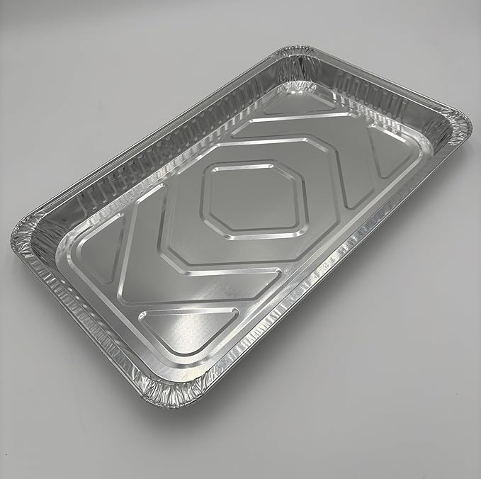 Heavy Duty Disposable Aluminum Foil Pan - Durable Tin Pan for Grilling, Cooking, Heating, Food Storage - Safe For Oven and Freezer, Gas & Electric Stovetop Compatible