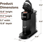 Keurig K-Express Single Serve Coffee Maker – Strong Brew Option, 42oz Reservoir, Sleek Design for Holiday Hosting & Gifting, Black