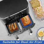 Webake Silicone Air Fryer Bread Loaf Pan for Baking, Nonstick Mini Loaf Pan wih Handle, BPA Free Set of 2