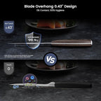 Fillet Knife, Razor Sharp 7.2 Inch Boning Knife, High Carbon Stainless Steel Filet Knives with High Flexibility, Wooden Handle, Full Tang Damascus Pattern Fishing Knives, Fishing Gifts for Men