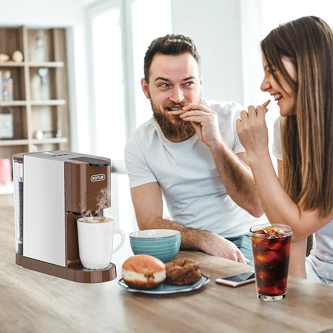 KOTLIE 5in1 Espresso Machine, Single Serve Coffee Maker for NES* Original/KEU* K*cup/D*olce G*usto/Ground Coffee/illy 44mm ESE, Cold&Hot Brew, Level 7 watervolume, 19Bar, 1450W Coffee Machine