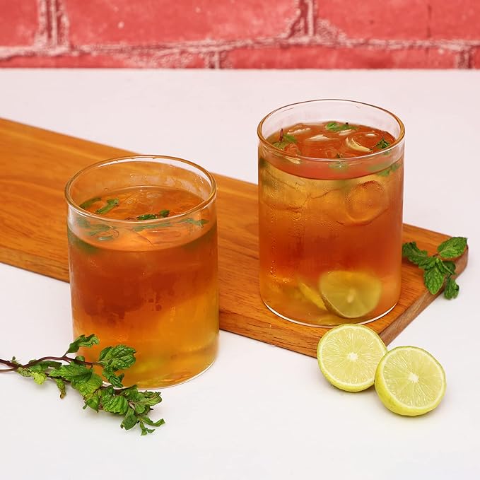 Lowball Drinking Glasses Set of 8 | 12 oz Capacity | Thin And Light Borosilicate Tumblers Can Be used For Drinking Beer, Cocktail, Water,Whiskey,Milk, Coffee, Juices etc | (12 oz)