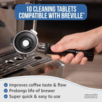 Breville Compatible Cleaning Tablets. 10x 1.4G Espresso Machine Cleaning Tablets. Breville Accessories, Cleans Portafilter & Internal Inaccessible Areas. Coffee Cleaner, All Breville & Sage Machines.