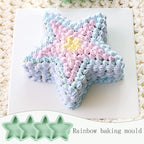 4Pcs Star-Shaped Layer Cake Pans Set, 6 Inch Silicone Baking Pans, Rainbow Cake Molds for Children's Day Pizza Vegetable Pancake and Resin Crafts