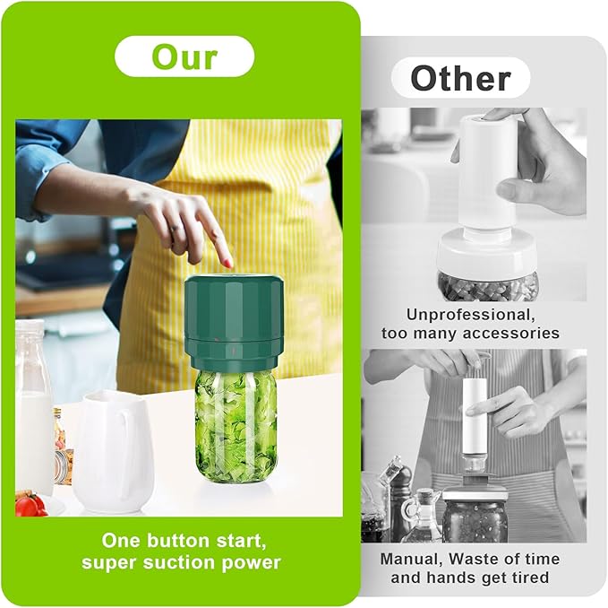 M11 Electric Mason Jar Vacuum Sealer Kit - Vacuum Sealer for Wide & Regular Mouth Canning Jars