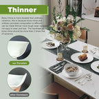 Yoshy 12-Piece White Embossed Mesh Bone China Dinnerware with Lightweight Durable Chip Resistant Design Service for 4