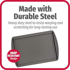 GoodCook Everyday Nonstick Carbon Steel 13” x 9” Baking Sheet Set, 3 Pack – Standard-Sized Carbon Steel Cooking Pans, Bakeware Set, Cookie Sheets for Baking, Oven Pan Set