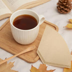 250 Count Coffee Filter #4, #4 Coffee Filters Disposable, Unbleached Natural #4 Cone Filters Paper Compatible with Drip and Pour Over Coffee Maker(8-12 Cup)