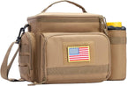 MOV COMPRA Tactical Lunch Bag for Men, Insulated Lunch Box Leakproof for Men Large Capacity with MOLLE Water Bottle Pouch Lunchbox for Adults for Work, Picnic（Yellow）