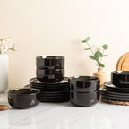 LERATIO Ceramic Plates Set of 6, 8.5 Inch Reactive Glaze Light Weight Porcelain Salad Plates,Modern Shape Dinnerware Dishes Set for Kitchen,Microwave&Dishwasher&Oven Safe,Resistant-Green