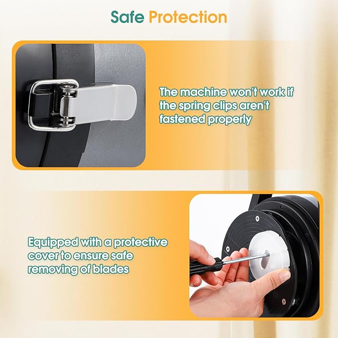 Newhai Commercial Spring Onion Slicer Scallion Cutter Shredder Electric Vegetable Cutter for Garlic Ginger Chili Potato with 3 Inlets, 1-5mm Thickness, 304 Stainless Steel Blade, 6000BPM, 200W