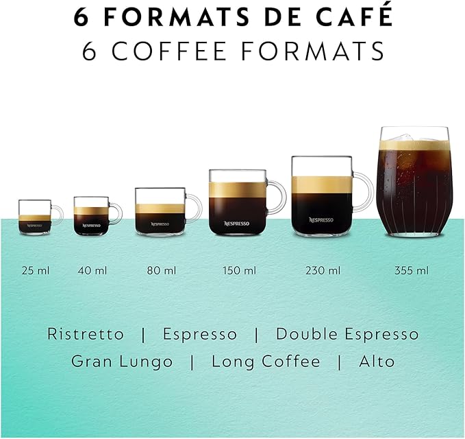Nespresso Vertuo Pop+ Coffee and Espresso Maker by Breville, Aqua Mint