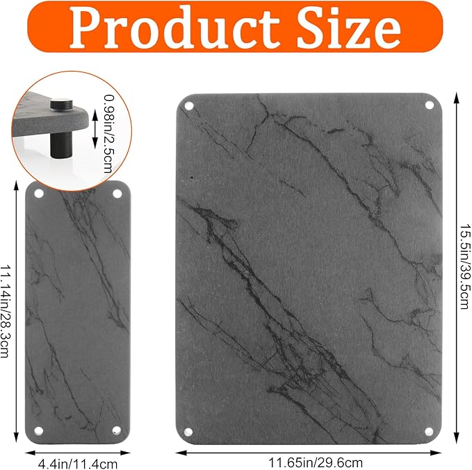 2 Pack Stone Drying Mat for Kitchen Counter, 15.7" x 11.8" Stone Sink Tray, Nesting Stone Dish Drying Mats with Non-Slip Feet for Kitchen