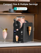 HiCOZY F3 Slushie Machine & Soft Serve Ice Cream Machine, No Ice Needed, Self-Cleaning, 5 Presets for Soft Serve, Frozen Drink, Milk Shake, Margaritas, Frappés and More