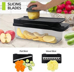 18 In 1 Vegetable Chopper, Vegetable Dice, Veggie Chopper with Container, Mandoline Slicer & Cheese Grater,Onion Potato Salad Food Chopper,Includes a free egg Slicer & onion holder for slicing