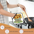 Sunflower Filed Pot Holders Set of 2 Heat Resistant Potholders,Fire Oven Hot Pads for Kitchen Cooking Baking Barbecue