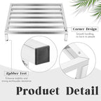 2 Pack Dunnage Rack 23. 6" Long x 23. 6 Wide, 3. 9" Height Stainless Steel Dunnage Rack 1000+ Pound Capacity Storage Commercial Food Service Storage in Restaurant Kitchens Shop(Detachable)
