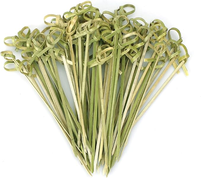 500 PCS Cocktail Picks, 4.7 Inch Cocktail Toothpicks Knot Skewers for Fruit, Cake, Barbecue Snacks, Appetizers Party Supplies