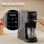 CUCKOO Single Serve Coffee Maker for K-Cup Ground Beans & Loose-Leaf Tea, Versatile 3-in-1 Pod Coffee Maker, Small Single Cup Machine with 5 Sizes and Auto-Clean Mode (CCM-AK011B)