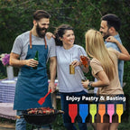 Silicone Basting Brush Set 6 Pack Heat Resistant Pastry Brushes Spread Oil Butter Sauce for BBQ Grill Barbeque Kitchen Baking Cooking Pastries, 2 Large & 4 Small