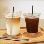 [Individually Wrapped] 600 Pcs Plastic Black Coffee Stirrers - 7 Inch Length 0.23 Inch Diameter Disposable Coffee Stir Sticks Straws for 12 oz 16 oz Cups Bar Cocktail Restaurant Supplies