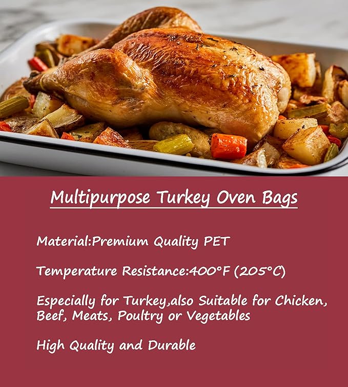 10 Counts Oven Bags Turkey Size | Large Oven Bag for Thangkgiving Day Turkey Roasting Cooking(1)