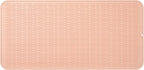 Silicone Dish Drying Mat for Multiple Usage,Easy clean,Eco-friendly,Heat-resistant Silicone Mat for Kitchen Counter or Sink,Refrigerator or Drawer Liner Pink 5XL 36inches x 18inches
