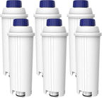 AQUA CREST Coffee Water Filter, Compatible with De'Longhi® Filter, DLS C002 De'Longhi® Water Filter, ECAM/EPAM/ETAM All Series, EC680, 6 Packs
