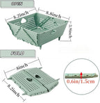 Collapsible Kitchen Colander and Strainer - Foldable Plastic Drain Basket for Fruit, Vegetables, Pasta - Space-Saving for Kitchen, RV, and Camping - BPA-Free & Dishwasher Safe (Green-1pcs)